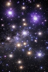 Fototapeta premium Starry night sky with twinkling lights.