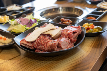Korea food. Grilled beef ribs