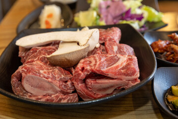 Korea food. Grilled beef ribs