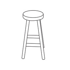 minimalist round chair icon