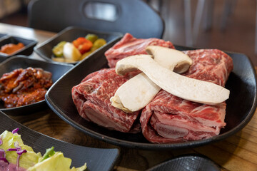 Korea food. Grilled beef ribs