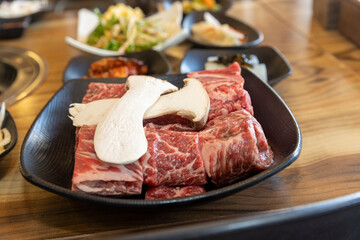 Korea food. Grilled beef ribs