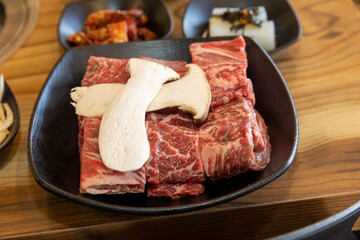 Korea food. Grilled beef ribs