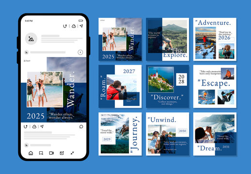 Travel Social Media Post Layout