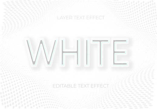 White Text Effect Layout