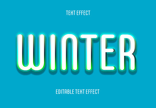 Winter Text Effect Layout