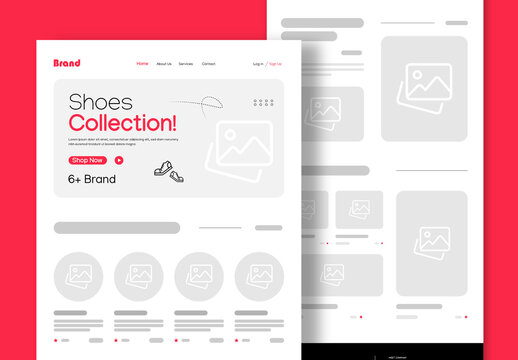 Wireframe Landing Page Layout