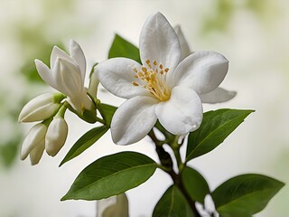 Fototapeta premium beautiful jasmine flowers photographed from close range