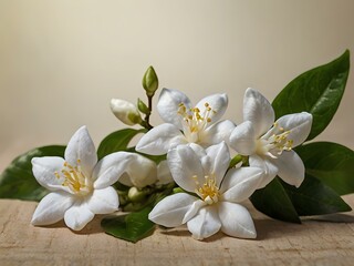 Fototapeta premium beautiful jasmine flowers photographed from close range