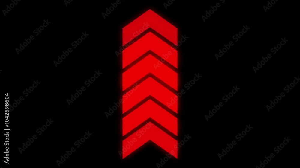 Poster animated arrows for the overlay video layer. swipe up animation.