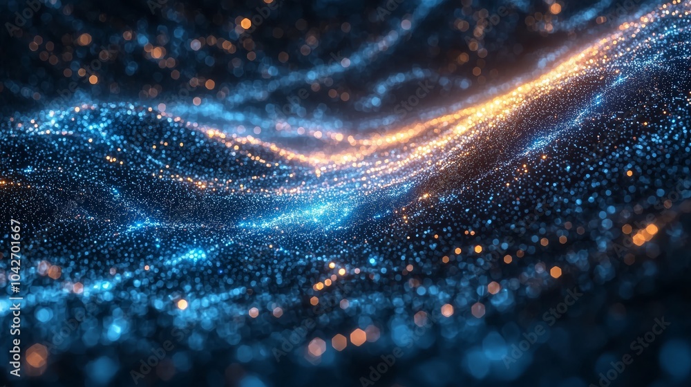 Poster creative visualization of flowing data streams