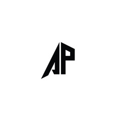 AP monogram logo design letter text name symbol monochrome logotype alphabet character simple logo