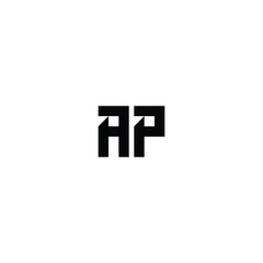 AP monogram logo design letter text name symbol monochrome logotype alphabet character simple logo