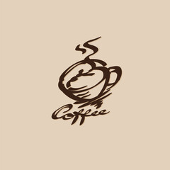 coffee cup icon symbol logo graphic