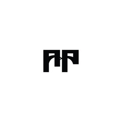 AP monogram logo design letter text name symbol monochrome logotype alphabet character simple logo