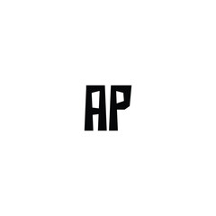 AP monogram logo design letter text name symbol monochrome logotype alphabet character simple logo