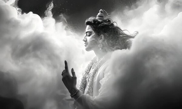 Lord Krishna in divine form