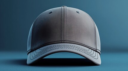 3D mockup of a plain baseball cap in light gray.
