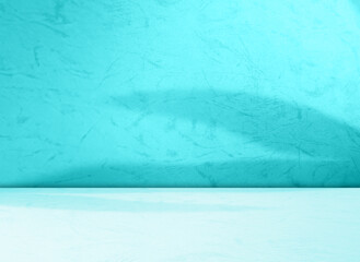 Background summer blue light wall studio room solid kitchen podium floor backdrop product scene shadow loft stage platform interior abstract mockup tropical cement minimal marble desk loft