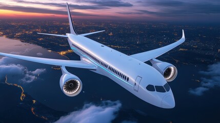 Fototapeta premium Exploring the Future of Airline Travel Innovations in Commercial Passenger Jets for Enhanced Experience