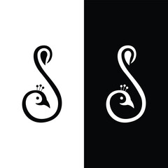 Obraz premium Creative monogram letter S logo vector template