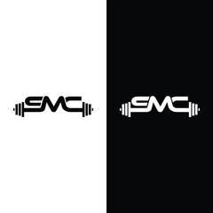 SMC Fitness Gym Logo Vector