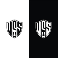VSS Security Shield Monogram, Letter Logo Vector
