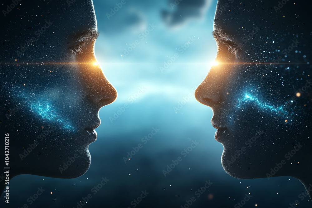 Poster exploring the cosmic connection a visual journey into the universe of human consciousness and interp