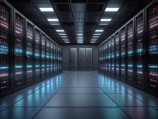 Obraz premium server room with servers Server racks in server room data center server rack with servers 