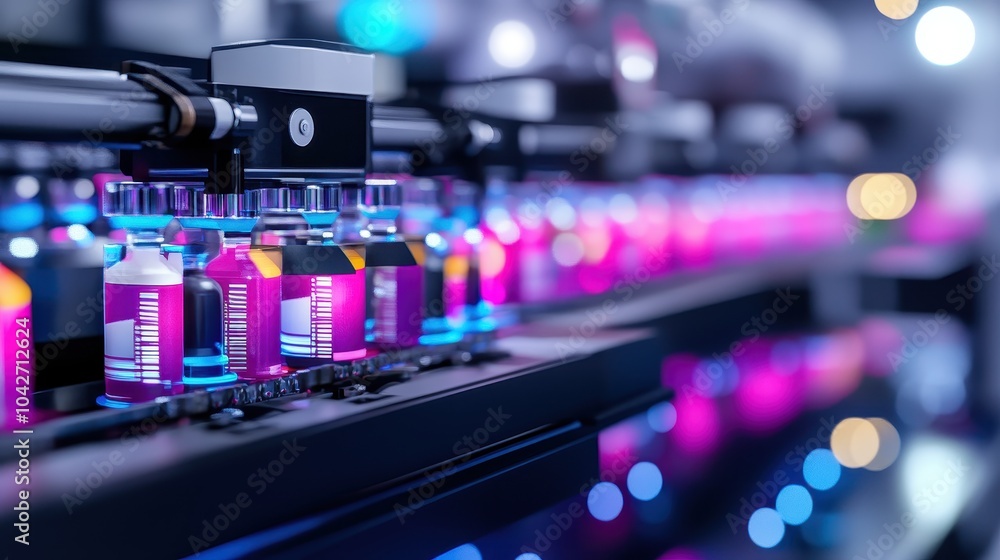 Poster exploring the dynamic production floor of a leading digital printing company innovations and efficie