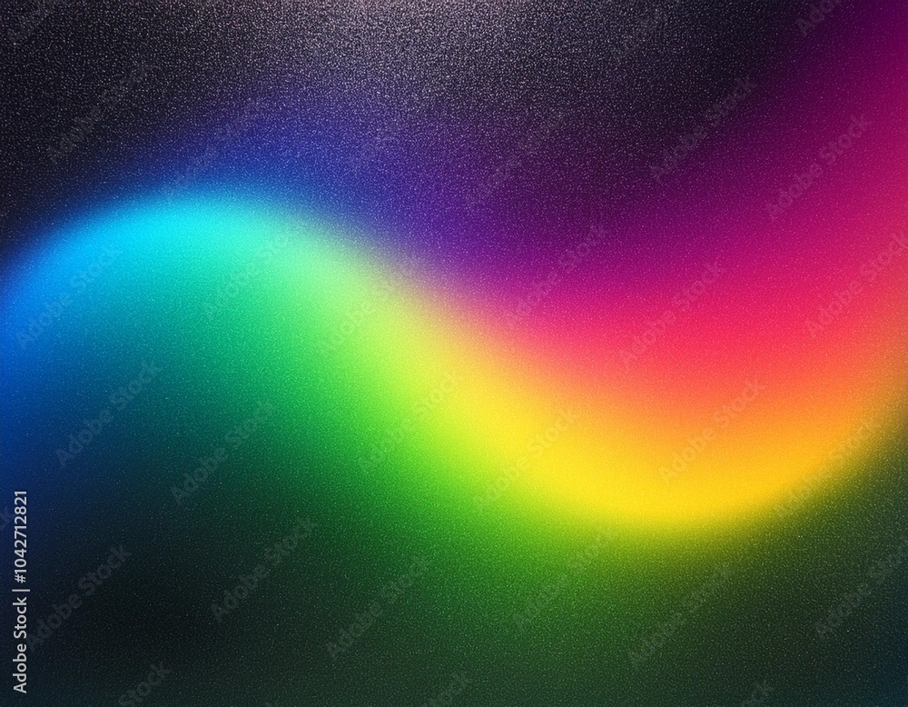 Aufkleber vibrant rainbow gradient with a curved shape and soft focus, perfect for a dynamic design element
