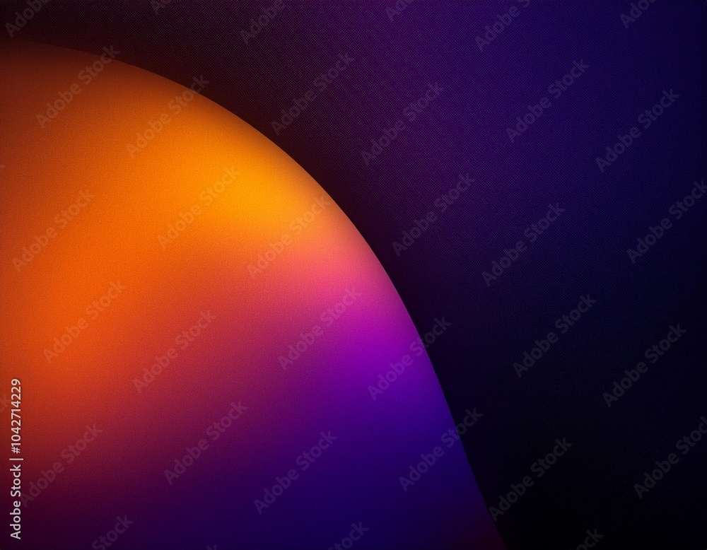 Aufkleber modern abstract design with overlapping orange and purple curves and a subtle textured effect