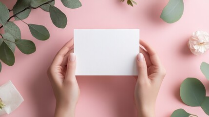 Obraz premium Creative Customizable Card Mockup with Adorable Design for Personalized Messages or Branding Opportunity