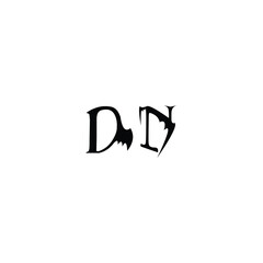 Fototapeta premium DN monogram logo design letter text name symbol monochrome logotype alphabet character simple logo