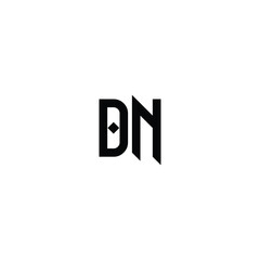 DN monogram logo design letter text name symbol monochrome logotype alphabet character simple logo