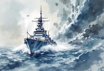 Lighthouse and ship in 3d style isolated vector illustration
