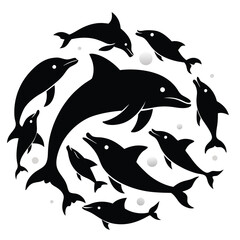 Fototapeta premium vector illustration of a shark