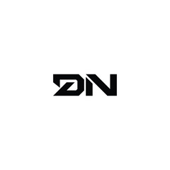 DN monogram logo design letter text name symbol monochrome logotype alphabet character simple logo