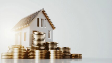 Modern Design Home with Coins Representation