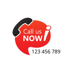 vector Call us now button icon template
