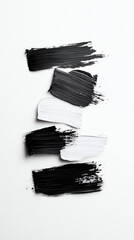 Monochrome harmony a study of black and white brush strokes on canvas