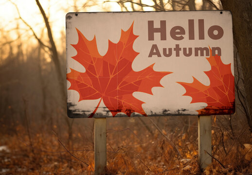 Old Rusty Sign Mockup With Generative AI