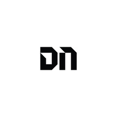 DN monogram logo design letter text name symbol monochrome logotype alphabet character simple logo