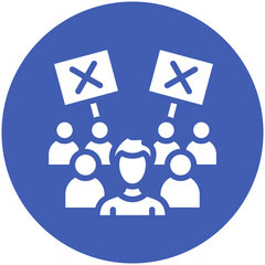 Strike vector icon illustration of Protesting and Civil Disobedience iconset.