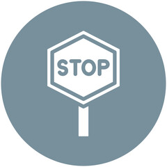 Stop vector icon illustration of Protesting and Civil Disobedience iconset.