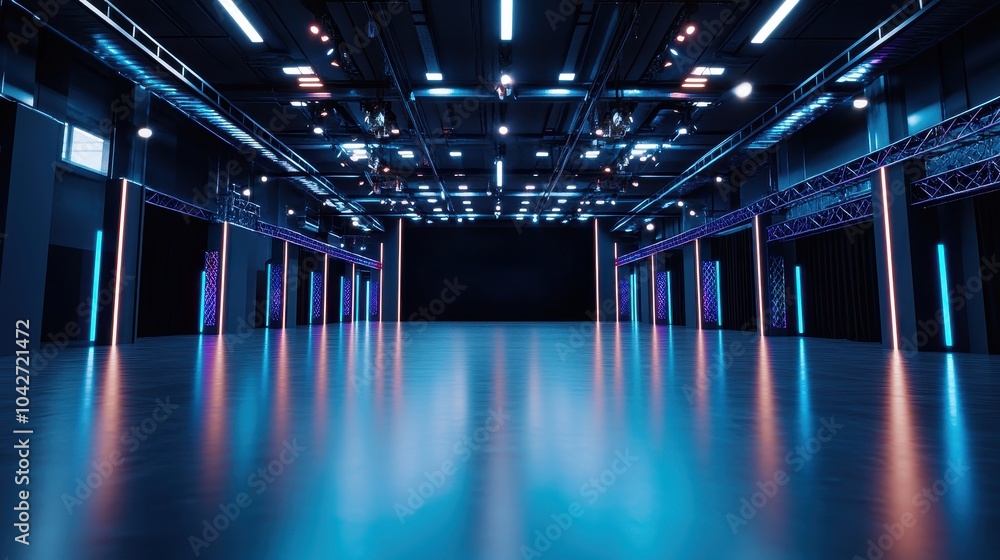 Aufkleber exploring the potential of an empty exhibition centre a versatile backdrop for diverse displays and 