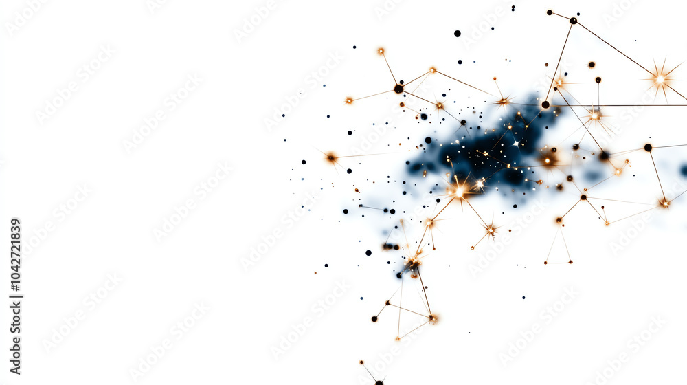 Poster abstract cosmic connections exploring the beauty of stellar networks and interstellar patterns