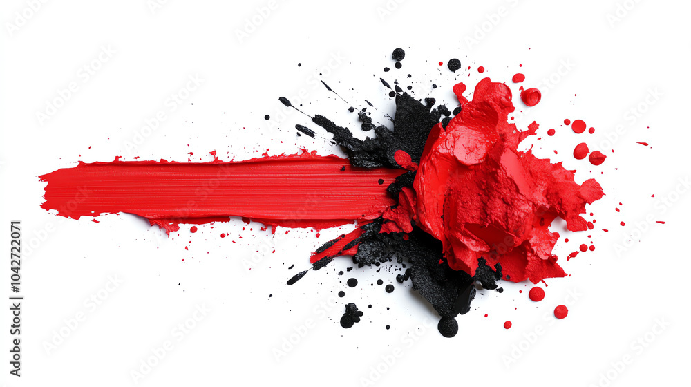 Poster dynamic red and black paint splatter an abstract expression of emotion and creativity