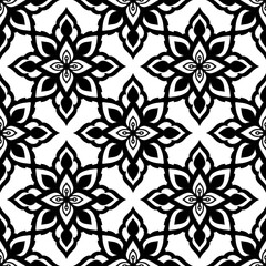 Fototapeta premium Ikat seamless pattern, geometric design, motif ethnic handmade, Ikat ethnic tribal, boho colors seamless wallpaper. Ethnic Ikat abstract background art,