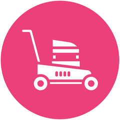 Lawn Mower vector icon illustration of Home Improvements iconset.